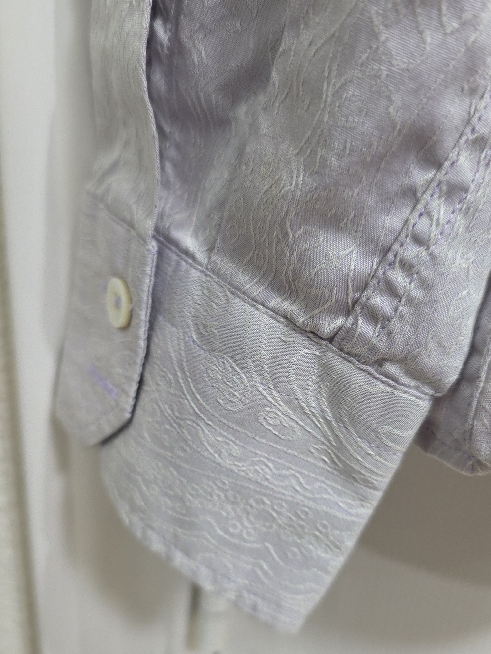 #460 ETRO Lavender Paisley Button-Down Shirt 48 - Picture 11 of 14